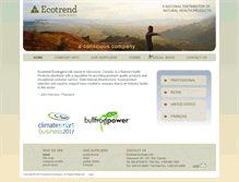 Tablet Screenshot of ecotrend.ca